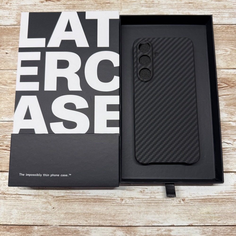 Latercase Classic Black Samsung Galaxy S24 Plus Phone Case Impossibly Thin Open
